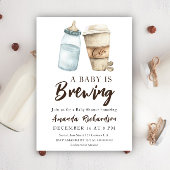 ベビーがコーヒーボトルの赤ちゃんシャワーを醸造している 招待状