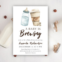 ベビーがコーヒーボトルの赤ちゃんシャワーを醸造している