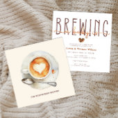 ベビーがコーヒーモダンの赤ちゃんシャワーを醸造 招待状