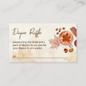 ベビーがコーヒー秋おむつラッフルを醸造している エンクロージャーカード (正面)