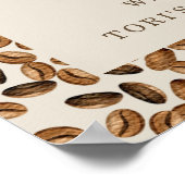 ベビーがコーヒー豆の赤ちゃんシャワーを醸造している ポスター (角)