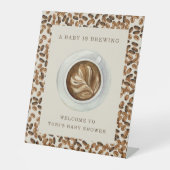 ベビーがコーヒー豆の赤ちゃんシャワーを醸造している 台座サイン (正面)