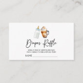 ベビーがコーヒー赤ちゃんシャワーおむつラッフルを醸造している エンクロージャーカード (正面)