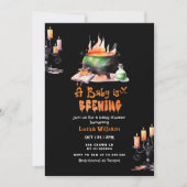 ベビーがゴシック風のベビーシャワーを醸造している 招待状 (正面)