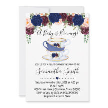 ベビーがシャワーの海軍招待状を醸造している