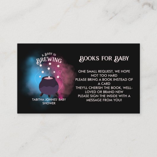 ベビーがジェンダーを醸造し不気味て大釜を明らかにする エンクロージャーカード (正面)