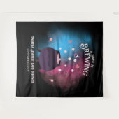 ベビーがジェンダーを醸造し不気味て大釜を明らかにする タペストリー (正面(横))