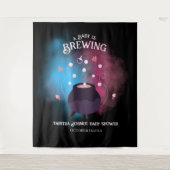 ベビーがジェンダーを醸造し不気味て大釜を明らかにする タペストリー (正面)