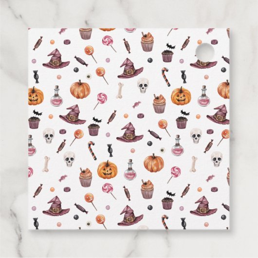 ベビーがジャック・オ・ランタンのハロウィーンシャワーを醸造している フェイバータグ (裏面)