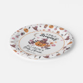 ベビーがジャック・オ・ランタンのハロウィーンシャワーを醸造している ペーパープレート (アングル)