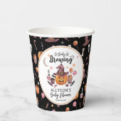 ベビーがジャック・オ・ランタンのハロウィーンシャワーを醸造している 紙コップ (裏面)