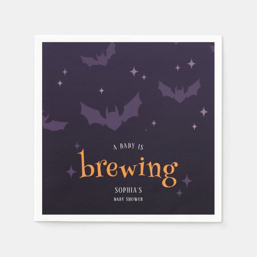 ベビーがハロウィン不気味の赤ちゃんシャワーを浴びる スタンダードカクテルナプキン (正面)