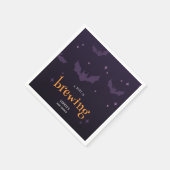 ベビーがハロウィン不気味の赤ちゃんシャワーを浴びる スタンダードカクテルナプキン (角)