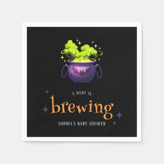 ベビーがハロウィン不気味の赤ちゃんシャワーを浴びる スタンダードカクテルナプキン (正面)