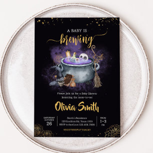 ベビーがハロウィン不気味の赤ちゃんシャワーを醸造 招待状