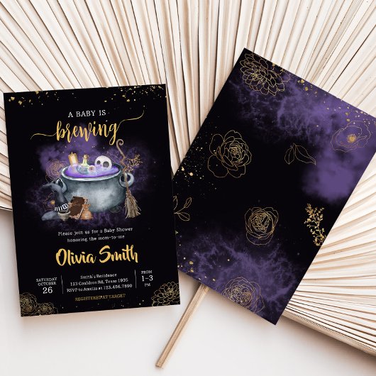 ベビーがハロウィン不気味の赤ちゃんシャワーを醸造 招待状