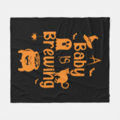 ベビーがハロウィン妊婦のの女を造っているおもしろい フリースブランケット (正面(横))