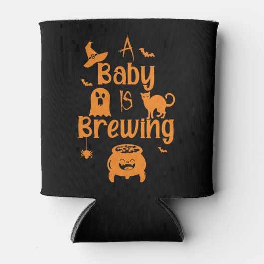 ベビーがハロウィン妊婦のの女を造っているおもしろい 缶クーラー (正面)