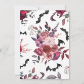 ベビーがハロウィーンの花を醸造している赤ちゃんシャワー 招待状 (裏面)