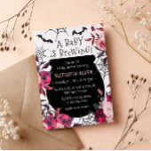 ベビーがハロウィーンの花を醸造している赤ちゃんシャワー 招待状