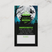 ベビーがハロウィーンの赤ちゃんシャワーおむつを醸造している エンクロージャーカード (正面)