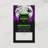 ベビーがハロウィーンの赤ちゃんシャワーおむつを醸造している エンクロージャーカード (正面)