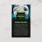 ベビーがハロウィーンの赤ちゃんシャワーの本を醸造している エンクロージャーカード (正面)