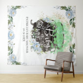 ベビーがハロウィーンの赤ちゃんシャワーの背景を醸造している タペストリー (インサイチュ(横))