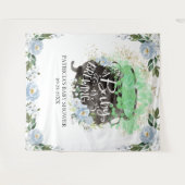 ベビーがハロウィーンの赤ちゃんシャワーの背景を醸造している タペストリー (正面(横))