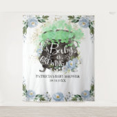 ベビーがハロウィーンの赤ちゃんシャワーの背景を醸造している タペストリー (正面)