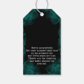 ベビーがハロウィーンの赤ちゃんシャワーを浴びている ギフトタグ (裏面)