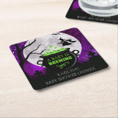 ベビーがハロウィーンの赤ちゃんシャワーを浴びている スクエアペーパーコースター (アングル)