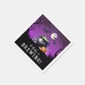 ベビーがハロウィーンの赤ちゃんシャワーを浴びている スタンダードカクテルナプキン (角)