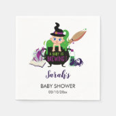 ベビーがハロウィーンの赤ちゃんシャワーを浴びている スタンダードカクテルナプキン (正面)