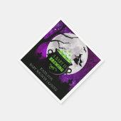 ベビーがハロウィーンの赤ちゃんシャワーを浴びている スタンダードカクテルナプキン (角)