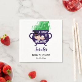 ベビーがハロウィーンの赤ちゃんシャワーを浴びている スタンダードカクテルナプキン