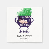 ベビーがハロウィーンの赤ちゃんシャワーを浴びている スタンダードカクテルナプキン (正面)