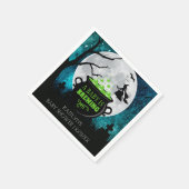 ベビーがハロウィーンの赤ちゃんシャワーを浴びている スタンダードカクテルナプキン (角)