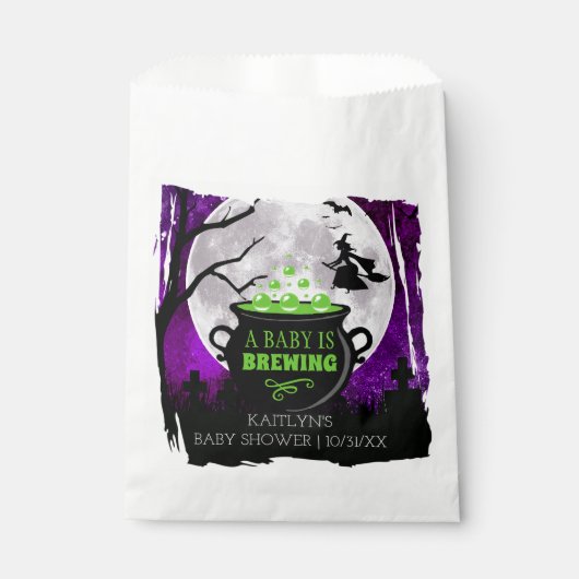 ベビーがハロウィーンの赤ちゃんシャワーを浴びている フェイバーバッグ (正面)