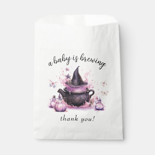 ベビーがハロウィーンの赤ちゃんシャワーを浴びている フェイバーバッグ (正面)