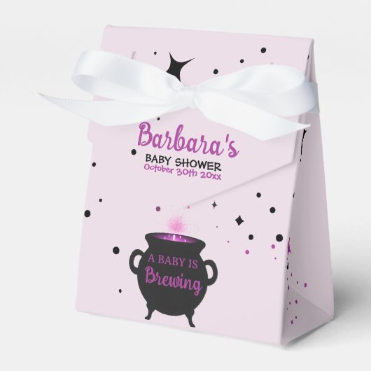 ベビーがハロウィーンの赤ちゃんシャワーを浴びている フェイバーボックス (正面サイド)