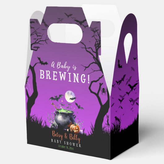 ベビーがハロウィーンの赤ちゃんシャワーを浴びている フェイバーボックス (オープン)