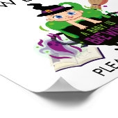 ベビーがハロウィーンの赤ちゃんシャワーを浴びている ポスター (角)