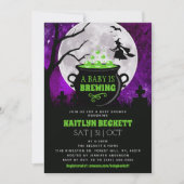 ベビーがハロウィーンの赤ちゃんシャワーを浴びている 招待状 (正面)