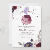 ベビーがハロウィーンの赤ちゃんシャワーを浴びている 招待状 (正面)