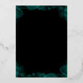 ベビーがハロウィーンの赤ちゃんシャワーを浴びている 箔招待状 (裏面)