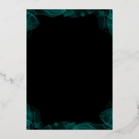 ベビーがハロウィーンの赤ちゃんシャワーを浴びている 箔招待状 (裏面)