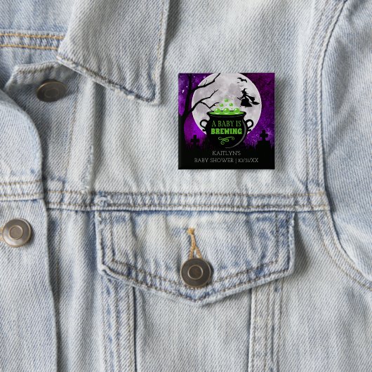 ベビーがハロウィーンの赤ちゃんシャワーを浴びている 缶バッジ (インサイチュ)