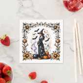 ベビーがハロウィーンの赤ちゃんシャワーを醸造している スタンダードカクテルナプキン (インサイチュ)