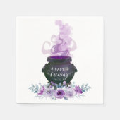 ベビーがハロウィーンの赤ちゃんシャワーを醸造している スタンダードカクテルナプキン (正面)